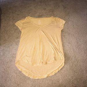 Aerie Yellow Striped T Shirt